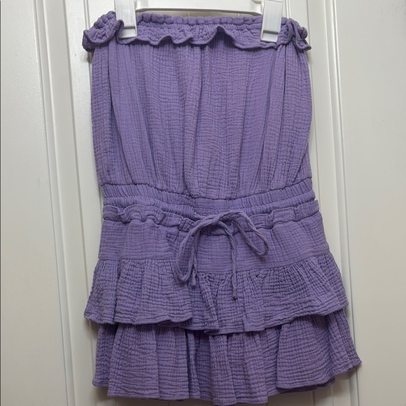 Purple Ruffled Mini Dress - Picture 1 of 3